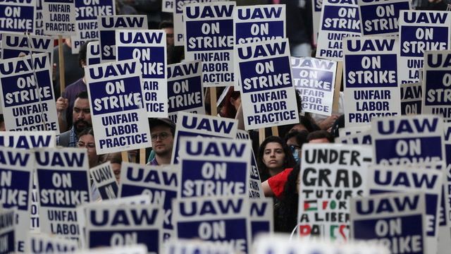 California workers strike in support of pro-Palestine protests