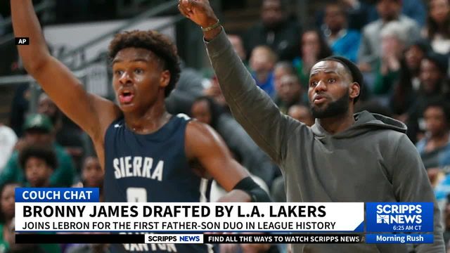 Bronny James taken by Lakers with 55th pick in NBA draft