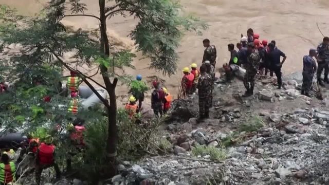 Rescue efforts suspended after Nepal landslide