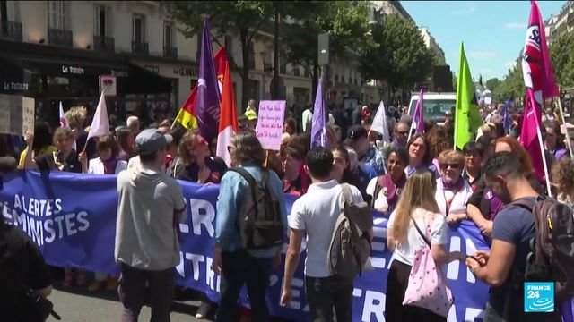French feminists march against far-right with days before vote