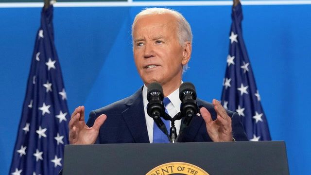 Biden vows to 'complete the job' during press conference