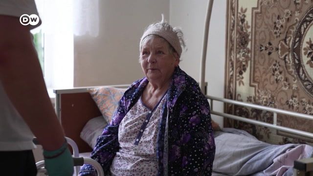 Ukraine volunteers helping disabled and elderly